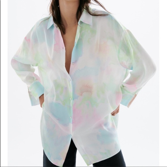 zara tie dye shirt womens